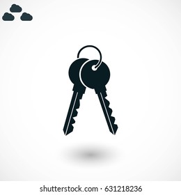 Keys Icon vector, flat design best vector icon