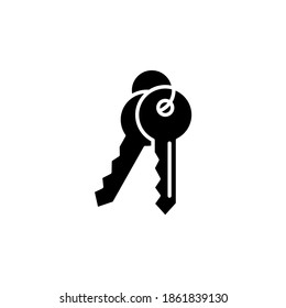Tasten Symbol Vektorglyph Stil. schwarzes Werkzeugsymbol. einzeln auf weißem Hintergrund