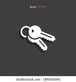 keys icon. Vector illustration EPS 10.