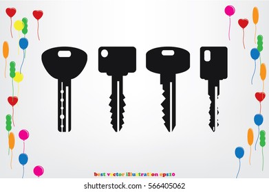 keys icon vector illustration EPS 10