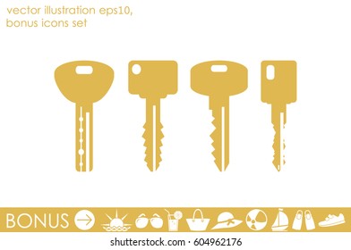 keys icon vector illustration EPS 10