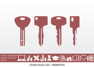 keys icon vector illustration EPS 10