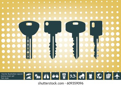 keys icon vector illustration EPS 10