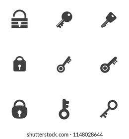 Keys Icon - Vector Key Symbol. Protection And Security Sign - Vector Lock Symbol