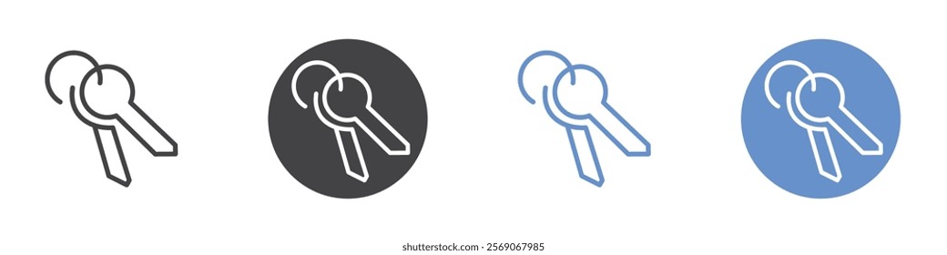 Keys icon vector symbol outline sign