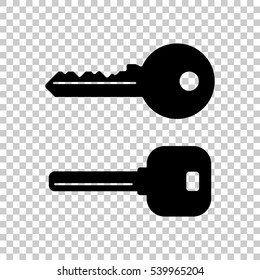 keys icons set. Black icon on transparent background.