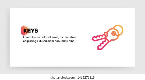 KEYS AND ILLUSTRATION ICON CONCEPT