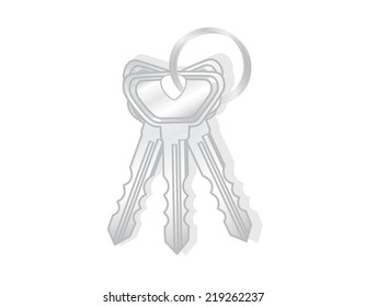 Keys isolated on a white background