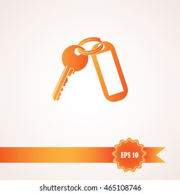 keys and  Key chain  Blank Square with Ring