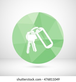 keys and  Key chain  Blank Square with Ring