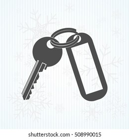 keys and  Key chain  Blank Square with Ring