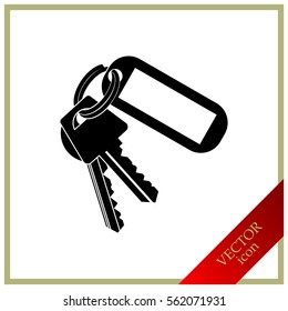 keys and  Key chain  Blank Square with Ring