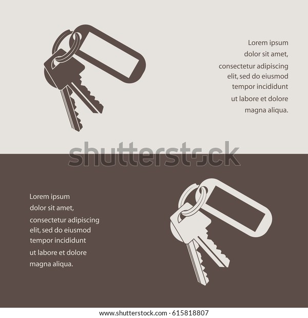 keys and  Key\
chain  Blank Square with\
Ring