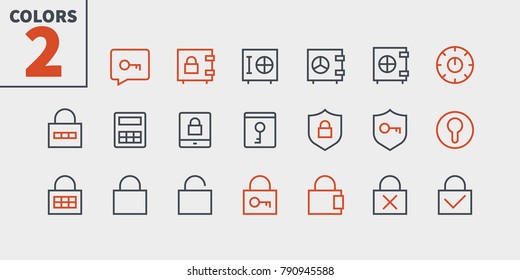 Keys and Locks Outlined Pixel Perfect Well-crafted Vector Thin Line Icons 48x48 Ready for 24x24 Grid for Web Graphics and Apps with Editable Stroke. Simple Minimal Pictogram Part 1-1