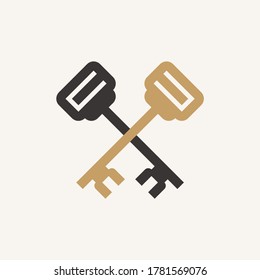 Keys logo. Icon design. Template elements