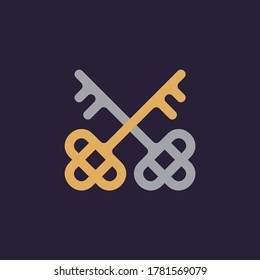 Logo de las teclas. Diseño de iconos. Elementos de plantilla