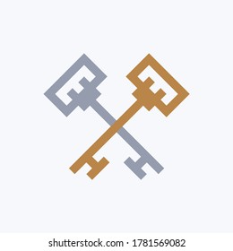 Keys logo. Icon design. Template elements