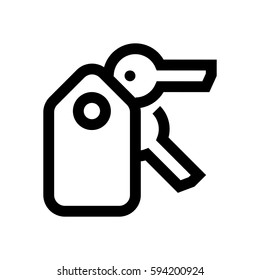 Keys mini line, icon, background and graphic. The icon is black and white, linear  flat, vector, pixel perfect, minimal, suitable for web and print. 