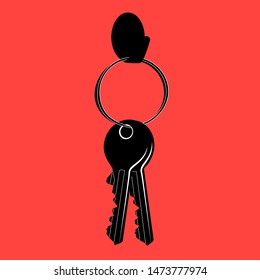 Keys on the hanger, at the door, so as not to forget when you leave the house