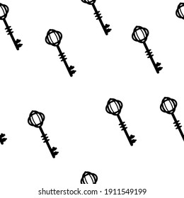 Keys pattern in flat style. Vector illustration