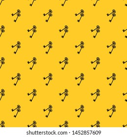 Keys pattern seamless vector repeat geometric yellow for any design
