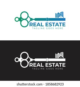 keys real estate logo. Real estate logotype. Keys logo icon design.