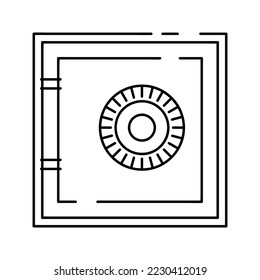 Llaves para ahorrar dinero. Símbolo de fiabilidad y seguridad de los fondos. Icono lineal del vector. Elemento de diseño gráfico. Recopilación de señales de dinero vectorial y de moneda