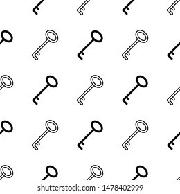Keys seamless pattern. White and black background. Abstract geometric shape texture. Design template for wallpapers ,wrapping, textile. Vector Illustration