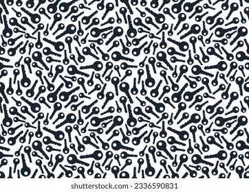 Keys seamless vector wallpaper, a lot of turnkeys endless pattern background pic.