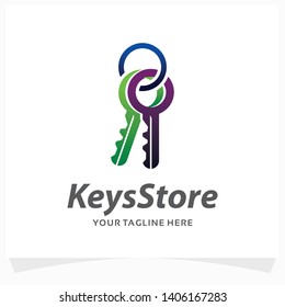 Keys Store Logo Design Template