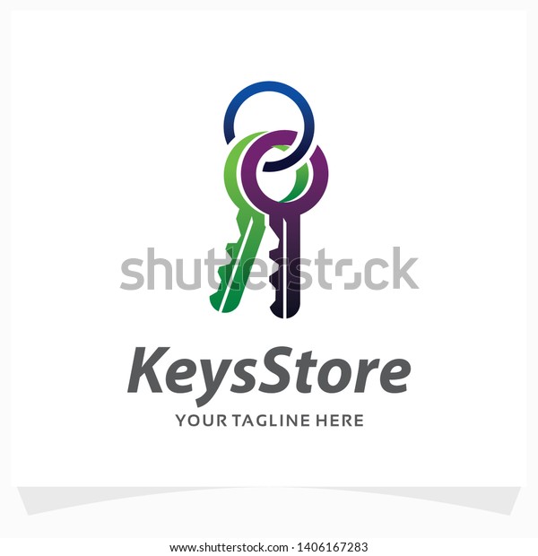 Keys Store Logo Design\
Template