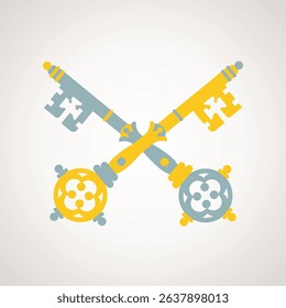 Keys - symbol from the flag of Vatican City