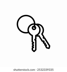 keys unlock icon sign vector