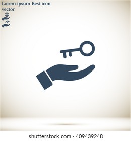 the keys vector icon 