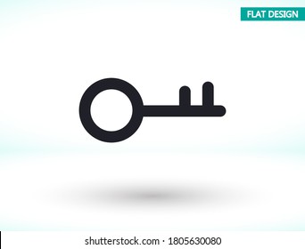 Keys vector icon , lorem ipsum Flat design