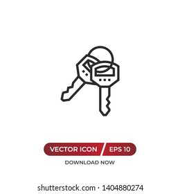Keys vector icon in modern design style for web site and mobile app