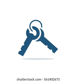 Keys vector icon. Real estate symbol.