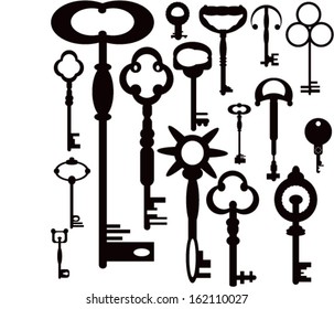 Keys Vector. Vintage key icon