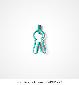 Keys web icon on white background