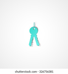 Keys web icon on white background