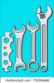 KEYS WRENCHES TOOLS
tool for tightening nuts and bolts
