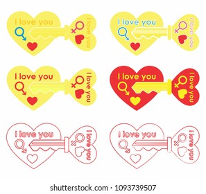 Keys for your heart variable colors
