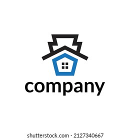 keystone house vector logo design