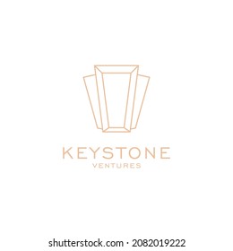 Keystone line art style logo design