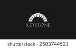 Keystone logo arch stone rock