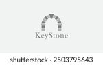 Keystone logo arch stone rock