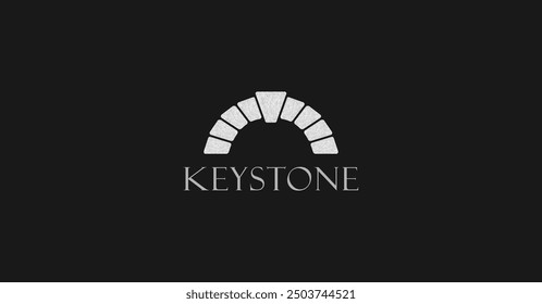 Keystone logo arco piedra roca