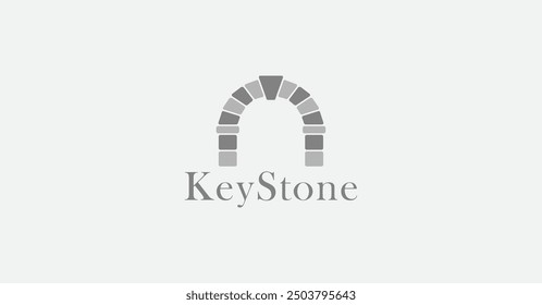 Keystone logo arco piedra roca