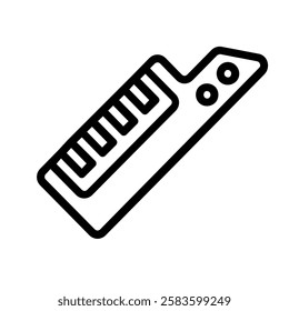 Keytar icon illustration in line style. Perfect for website mobile app presentation. Suitable for any user interface and user experience