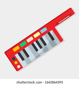 keytar music instrument vector illustration in flat style